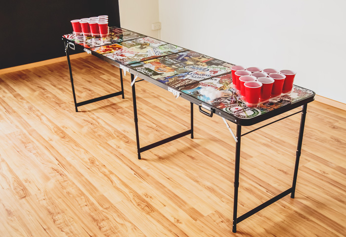 Beer Flags Beer Pong Table