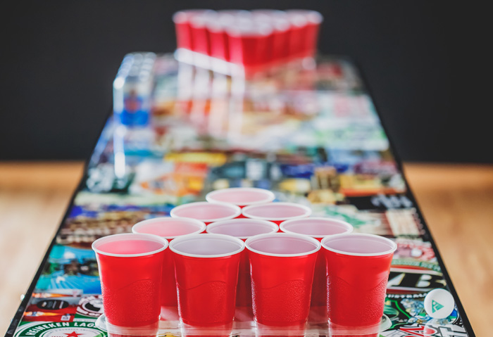 Beer Flags Beer Pong Table