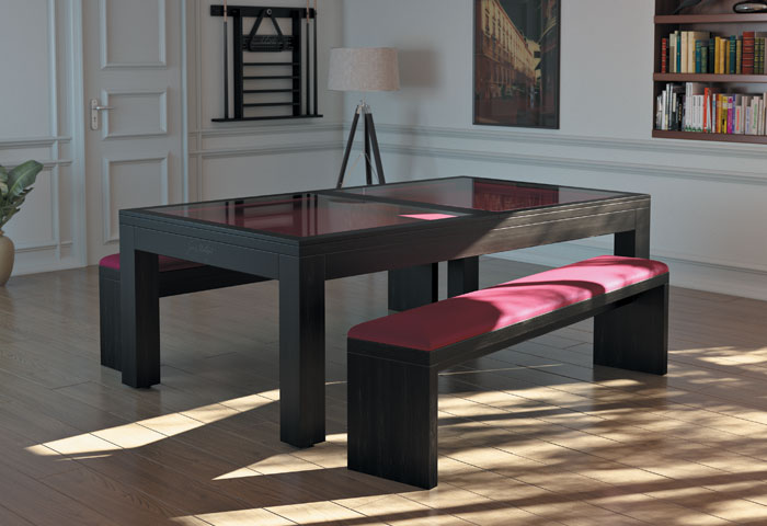 Lewis Pool Table With Dining Covers & Benches