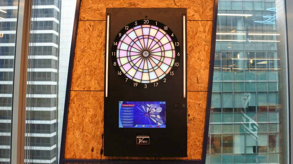 VDarts Mounted in Wall