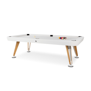 RS Barcelona Diagonal Pool Table in White