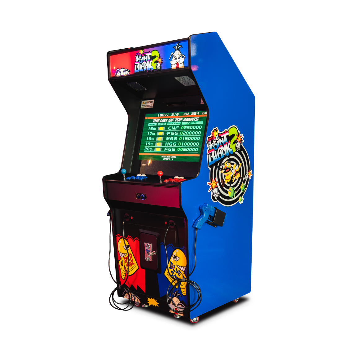 ShootX Light Gun Arcade Machine in a White Background