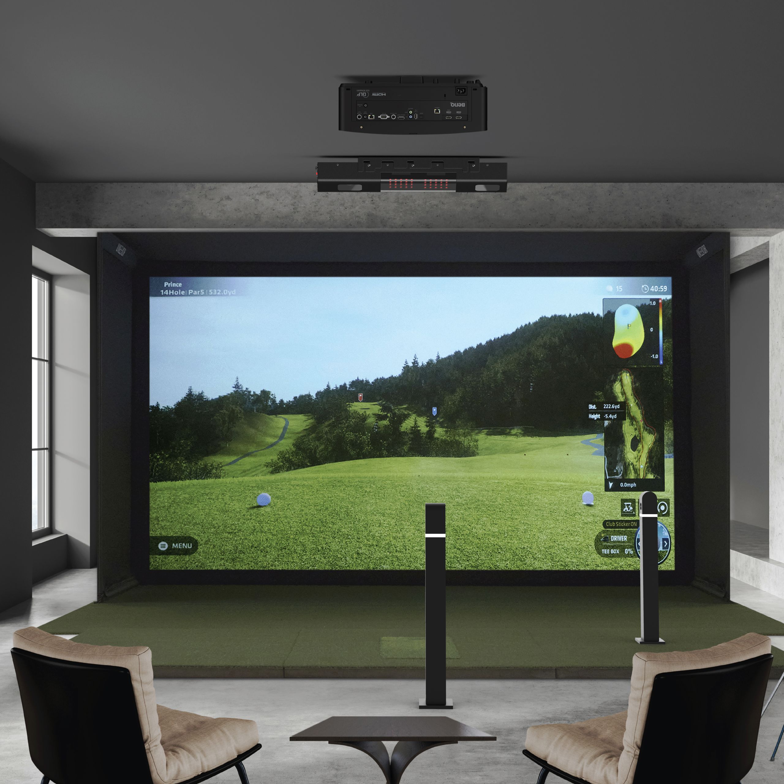 Golf Simulator Screen View