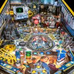 Fallout pinball machine playfield featuring Vault Boy Nuka-Cola and detailed game elements