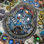 Fallout pinball playfield featuring Vault Boy and illuminated targets
