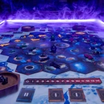 Kingswood 6ft gaming table with LED border open playfield cosmic game arena.