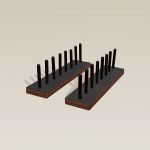 Kingswood tabletop storage rack with stud detailing for board game accessories